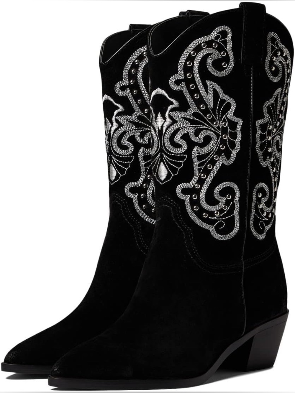 New Dolce Vita Suede cowboy boots Sula Shoes Western embellished pointed heel